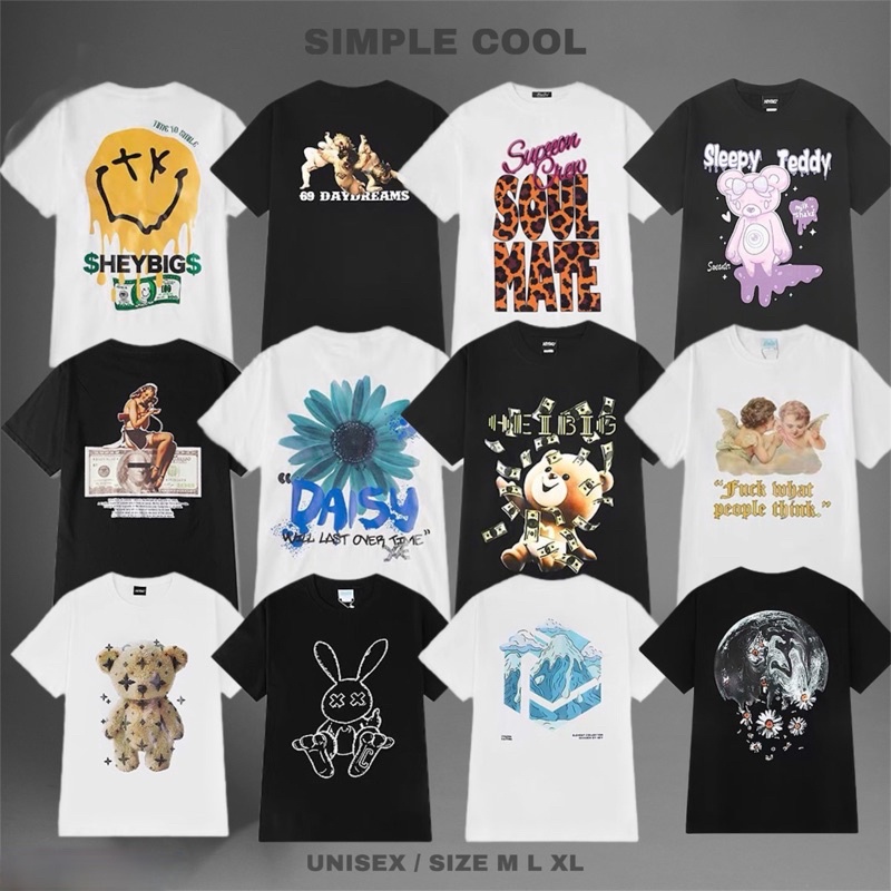 Áo Thun Tay Lỡ Unisex - nam nữ Form local brand size M L XL