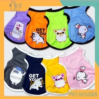 Pet house áo thun in hình đáng yêu cho thú cưng