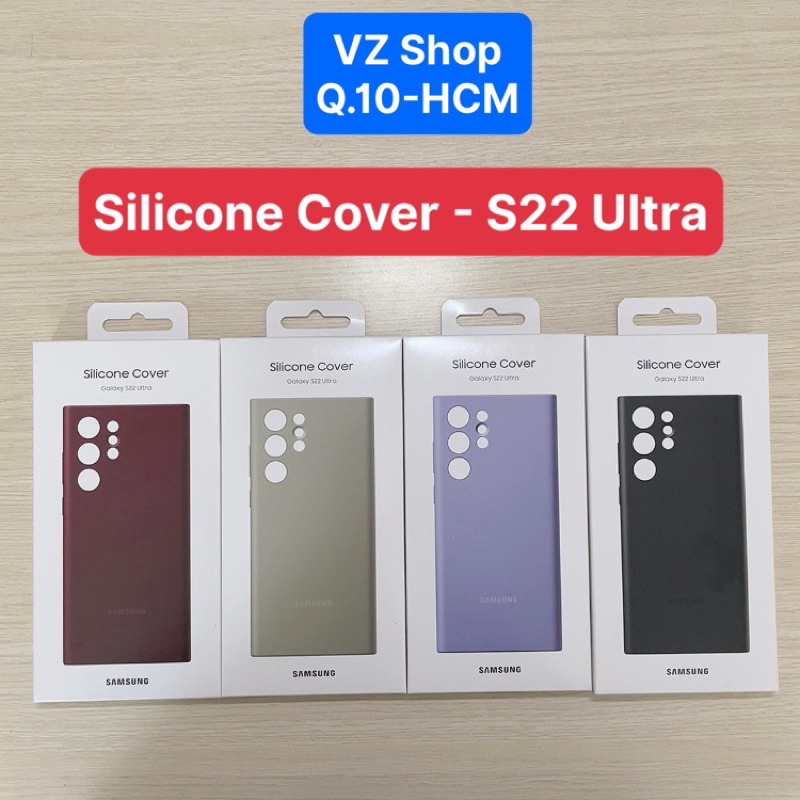 Chính hãng nguyên seal-Ốp lưng silicon/ silicone Case cho điện thoại Galaxy S22 Ultra