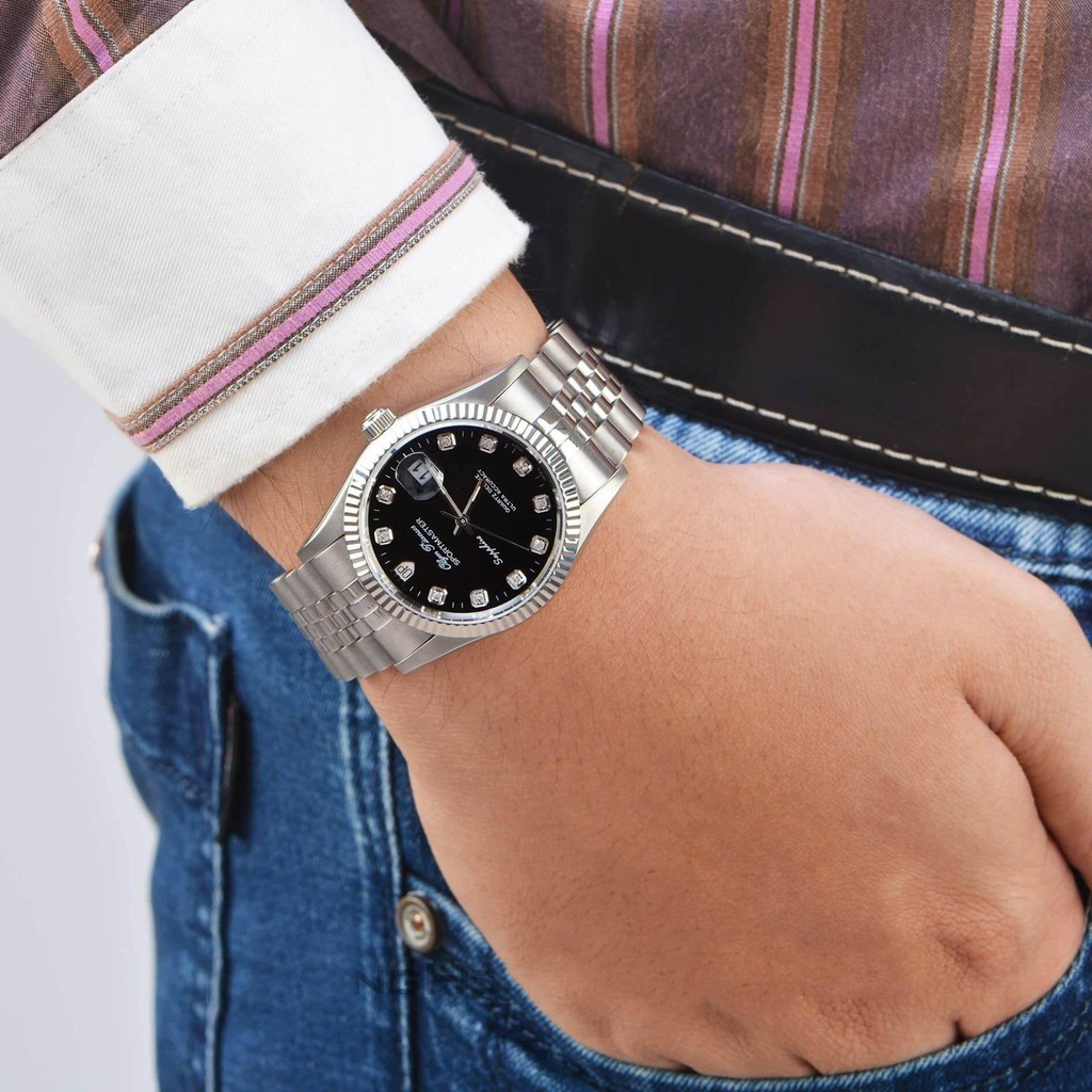 Đồng hồ nam mặt kính sapphire Olym Pianus OP89322 OP89322MS đen