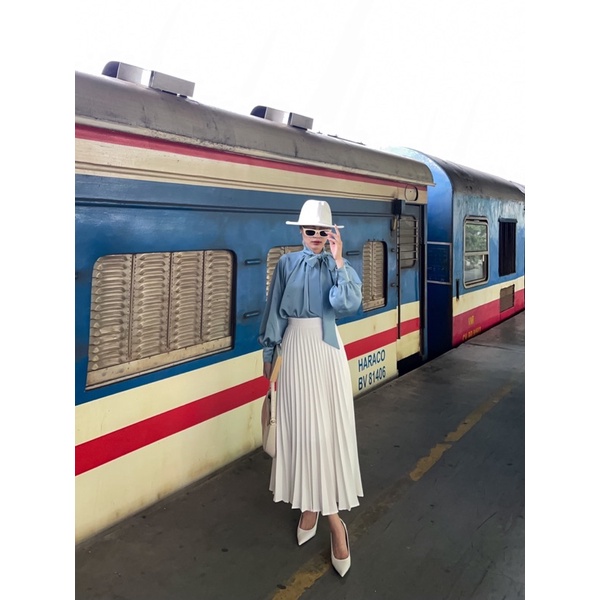 Chân váy xếp ly dài  MALIO SKIRT by RUBIES