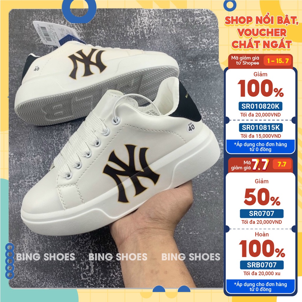 Giày MLB MC Queen chữ NY, LA nam nữ hàng cao cấp, Giày MCQ in chữ LA,NY mẫu mới nhất 2022
