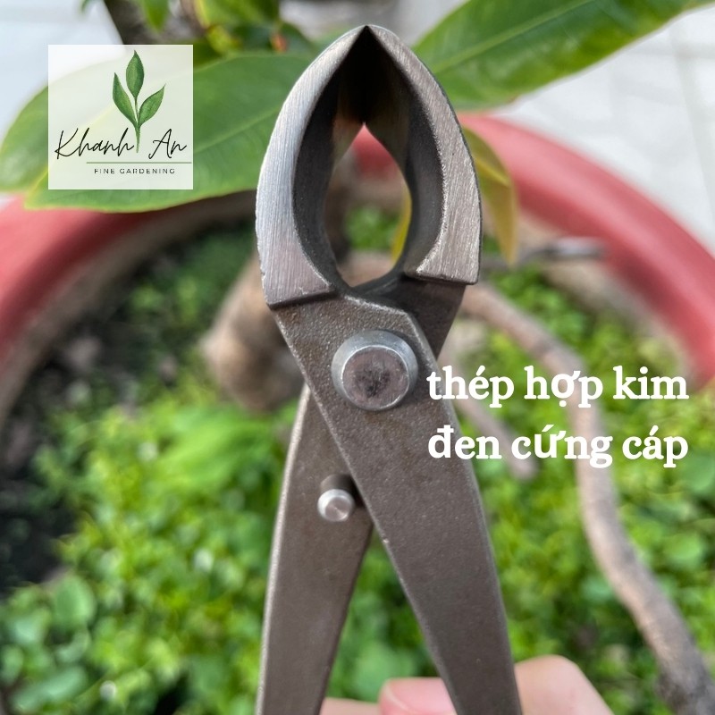 Kìm cạp xéo Nhật bonsai chuyên nghiệp, thép hợp kim/ Kềm cạp xéo thép đen dài 21cm, hàng chất lượng cao