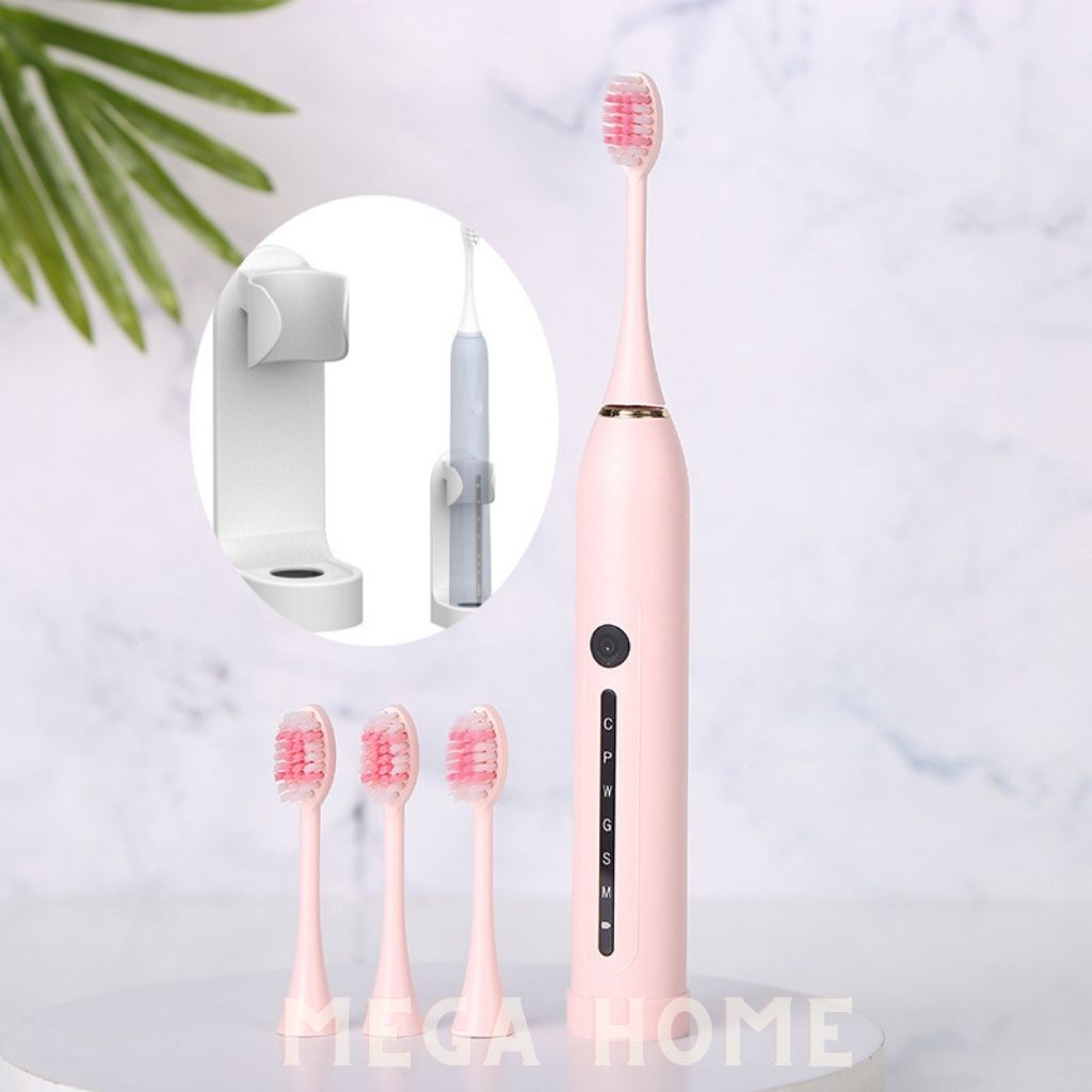 [Combo] Bàn chải điện sonic x7 và giá đỡ bàn chải, bàn chải đánh răng điện 6 chế độ - X7G