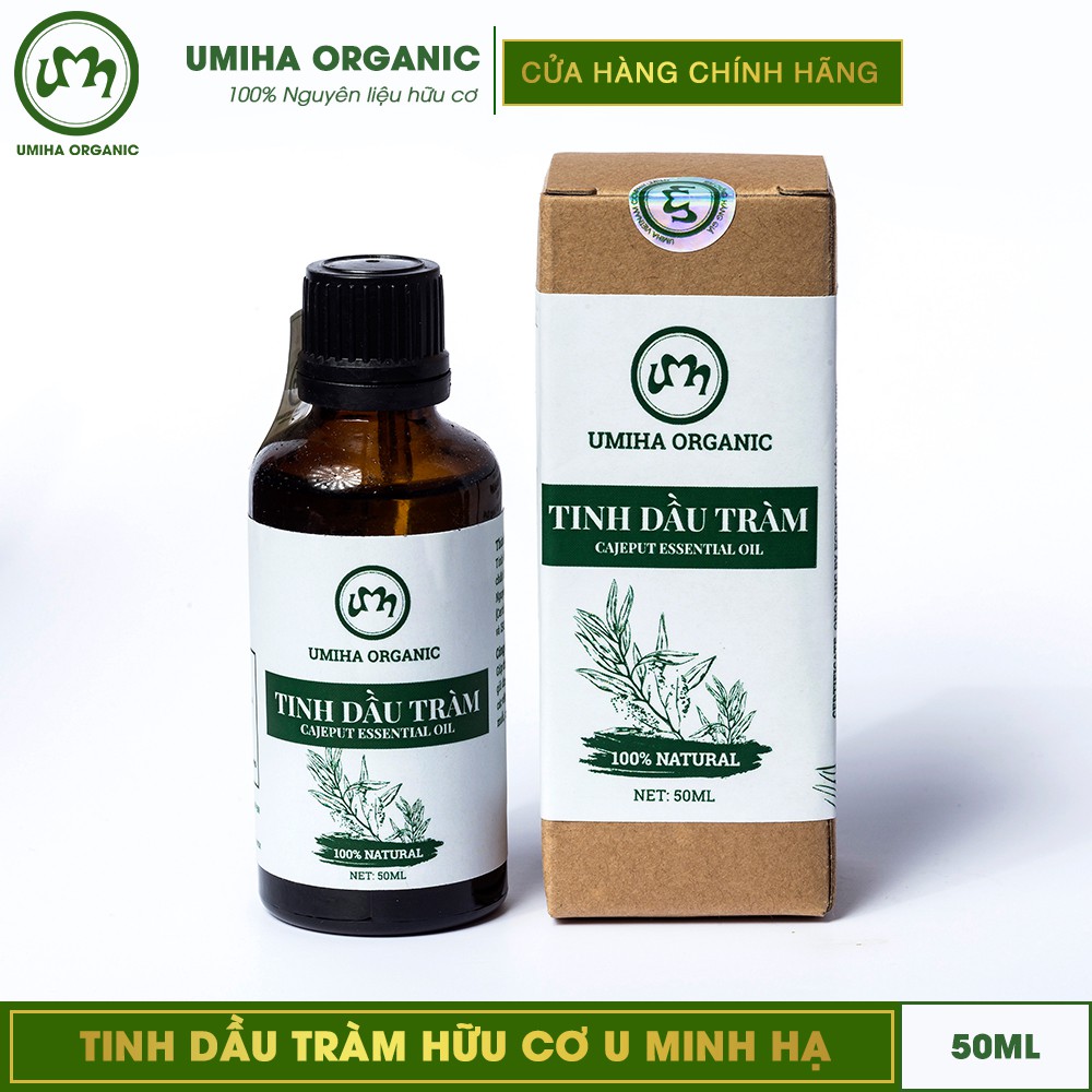 Tinh dầu Tràm Gió hữu cơ UMIHA nguyên chất an toàn cho da nhạy cảm của bé | Cajeput Essential Oil 100% Organic 10ml