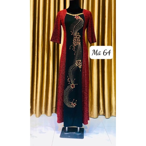 ĐẦM DẠ HỘI TRUNG NIÊN THUN KIM SA M64