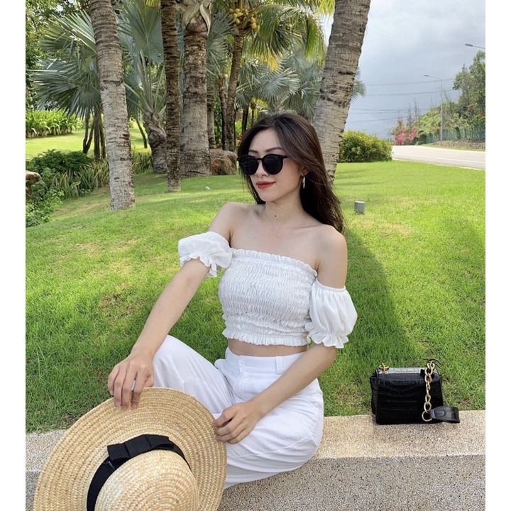 Áo quây lụa tay bồng_ ZIEL