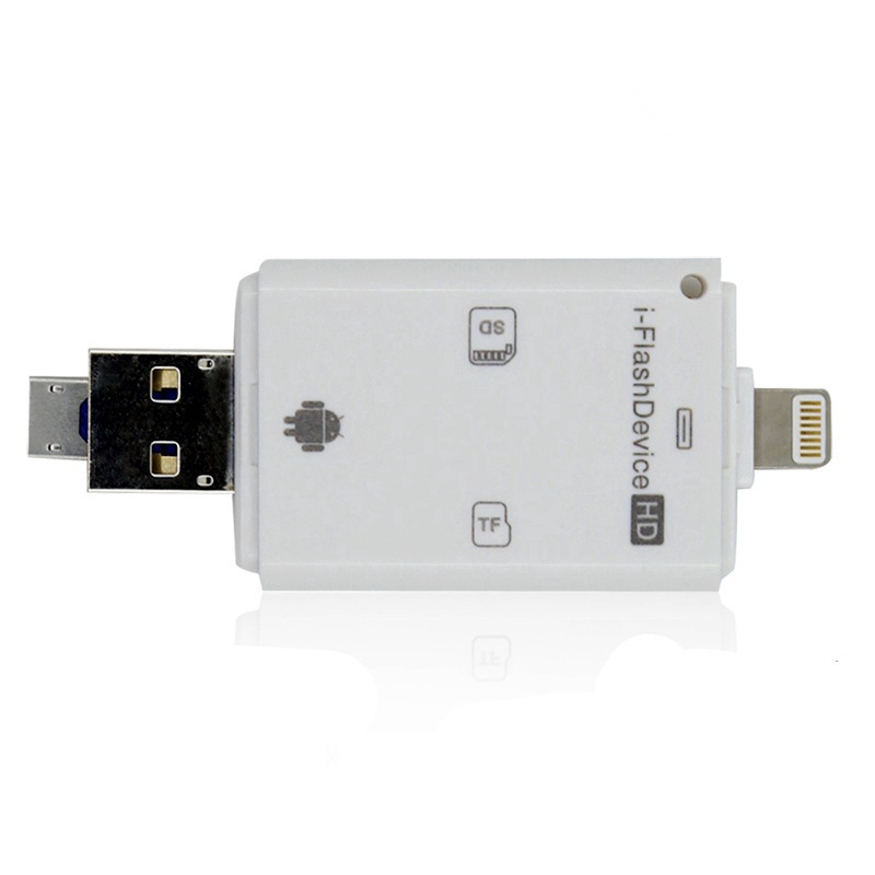 [youkuntwo]USB i-Flash Drive Micro SD/TF Memory Card Reader Adapter For iPhone iPad Android