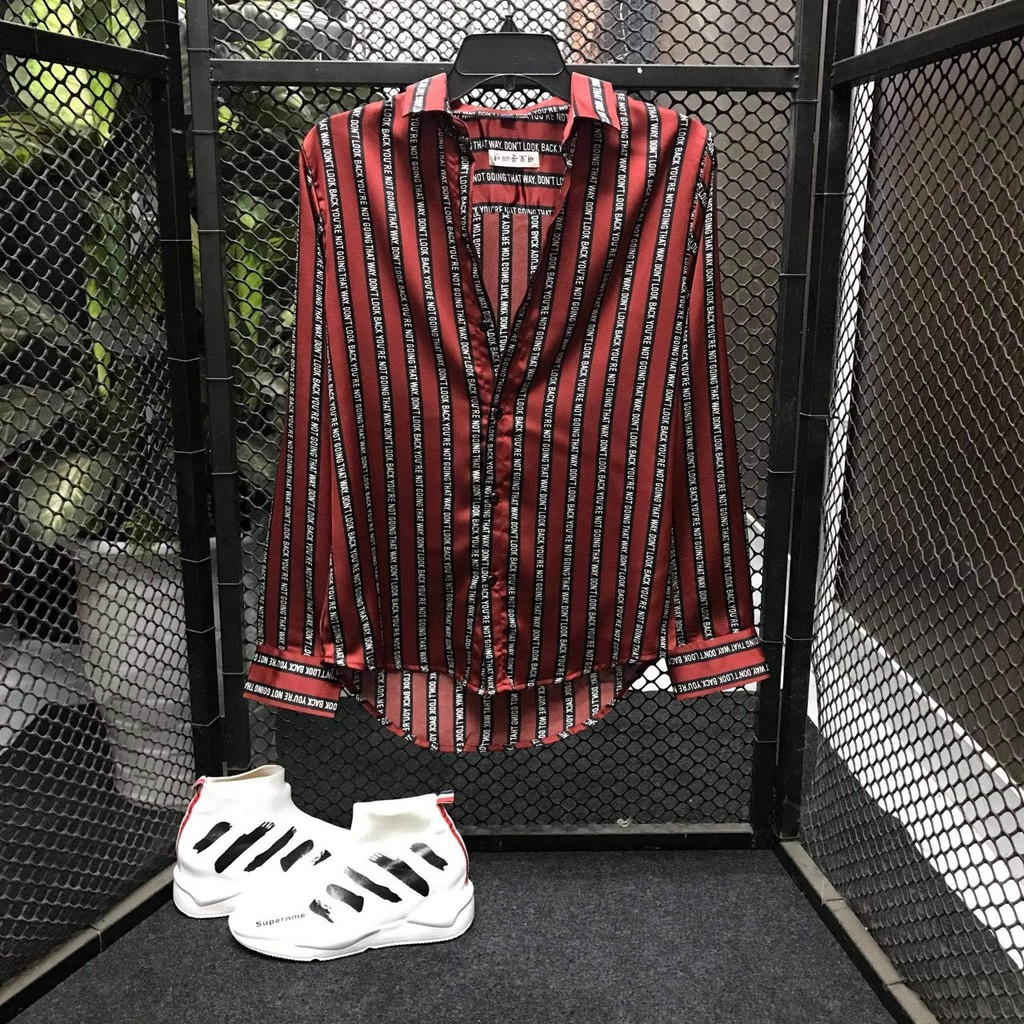 Sơ mi nam dài tay form rộng họa tiết vải lụa cao cấp S51