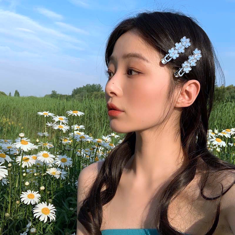 Kẹp Tóc Hình Hoa Thiết Kế Mới Thời Trang Theo Phong Cách Harajuku Cho Nữ