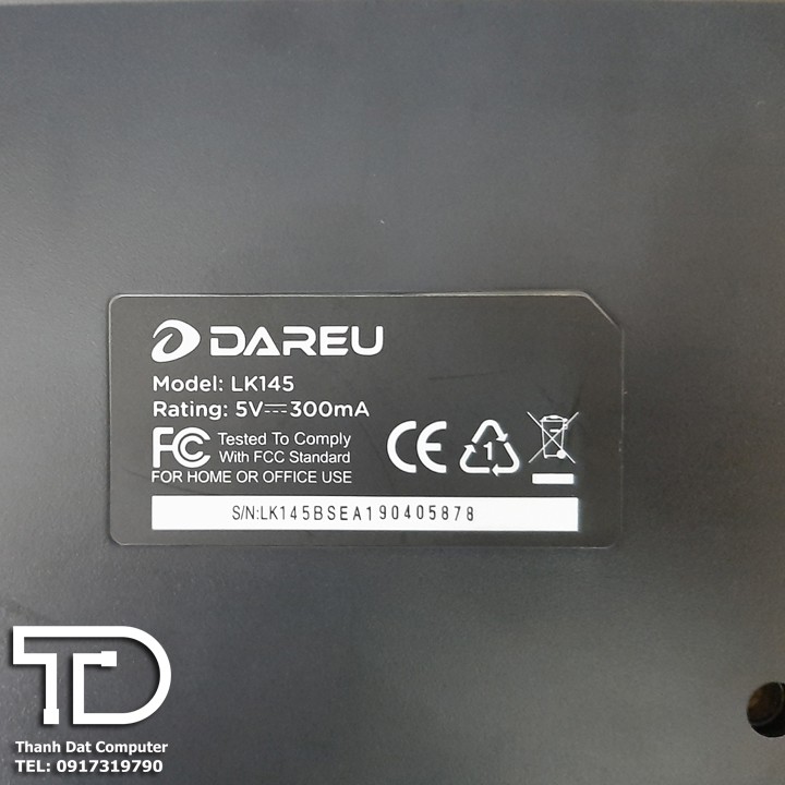Bàn phím giả cơ Dareu LK145 LED RGB cũ dùng tốt - Bàn phím gaming LK145