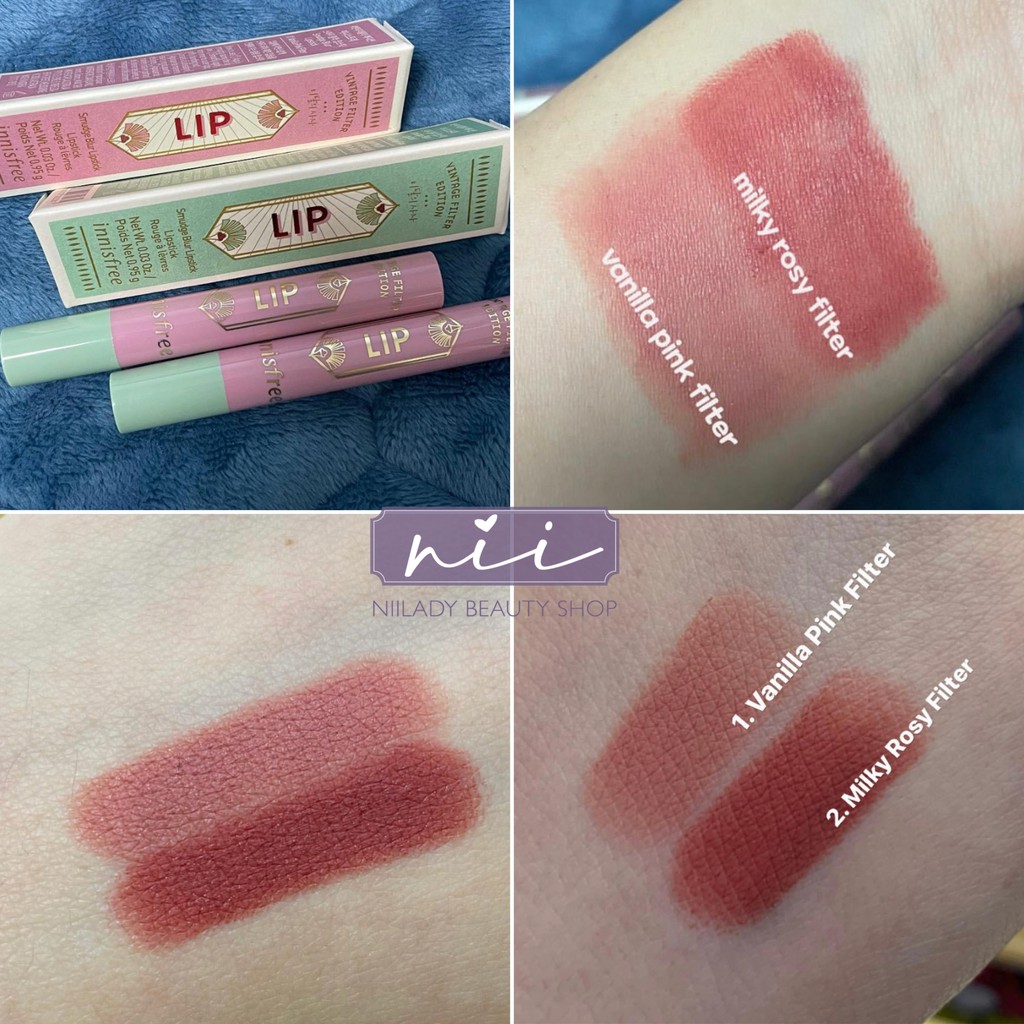 Son Innisfree Smudge Blur Lipstick 0.95g [Vintage Filter Edition] | BigBuy360 - bigbuy360.vn