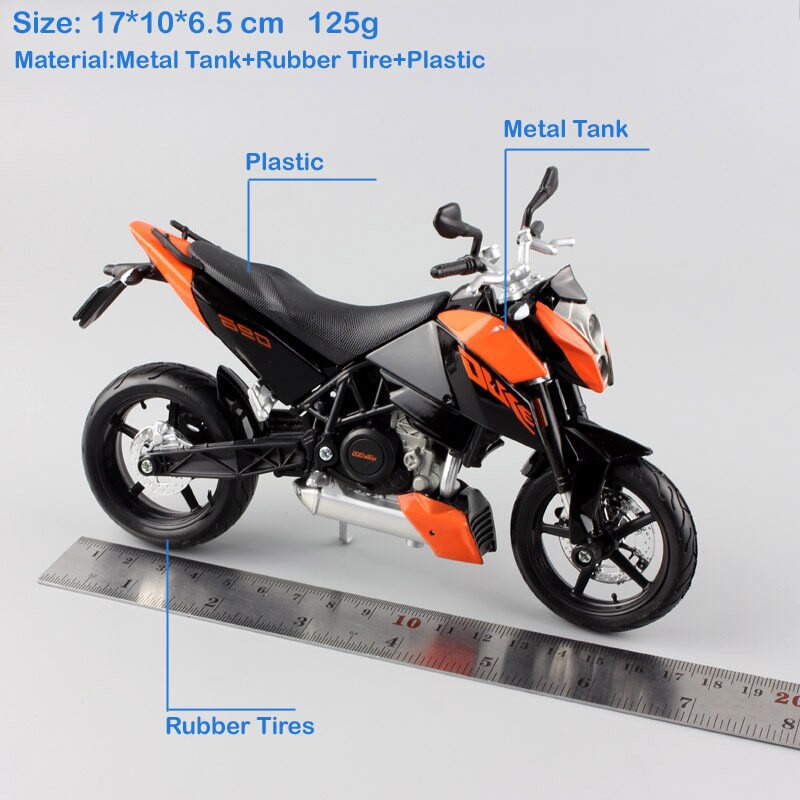 XE MÔ HÌNH MOTO Siêu xe KTM 690 DUKE - MAISTO tỷ lệ 1:12