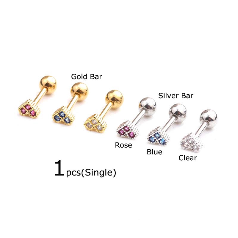 1 Khuyên Tai Hình Trái Tim Mini 16g