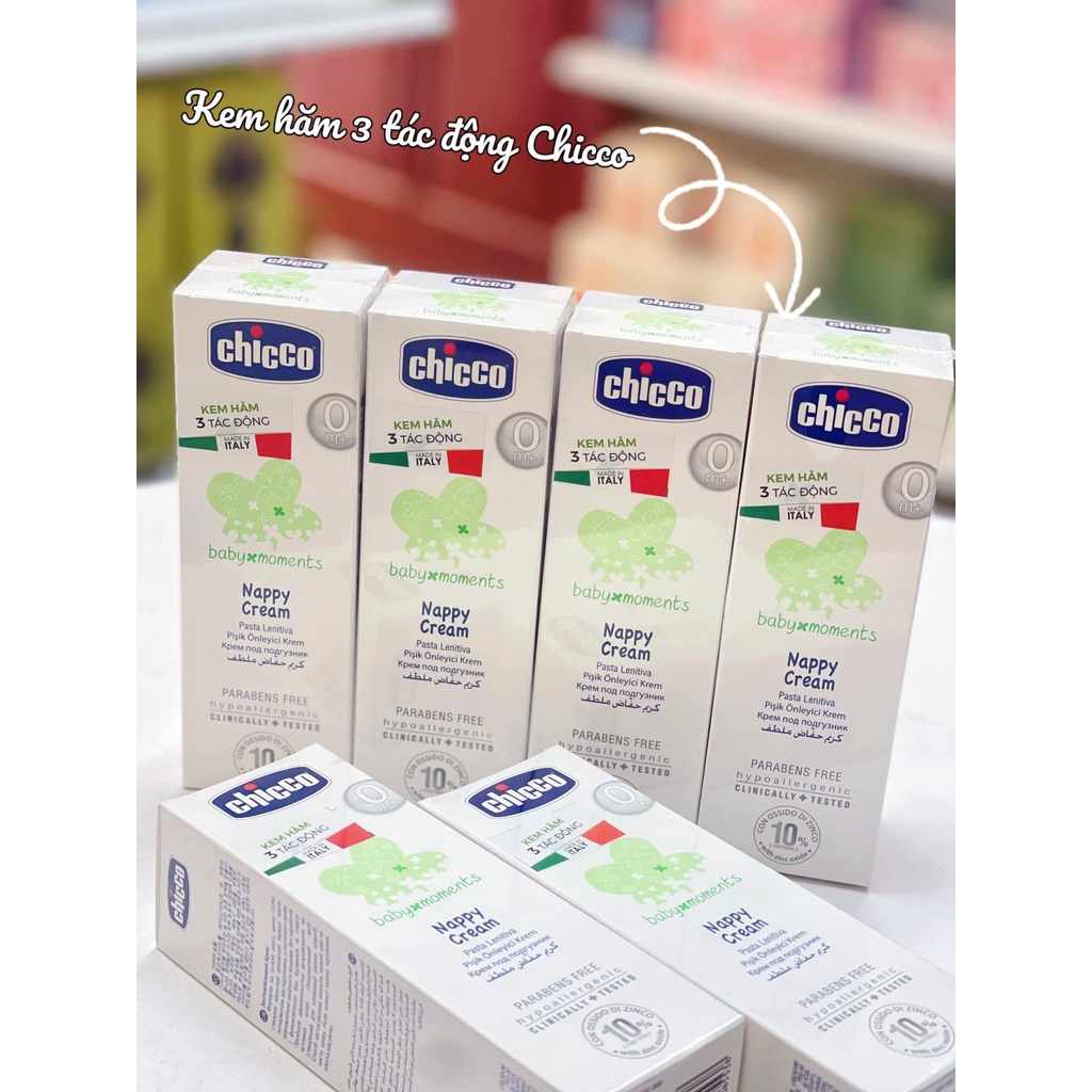 Kem hăm Chicco 3 tác động, chứa Vitamin và Omega an toàn cho da bé 0M+