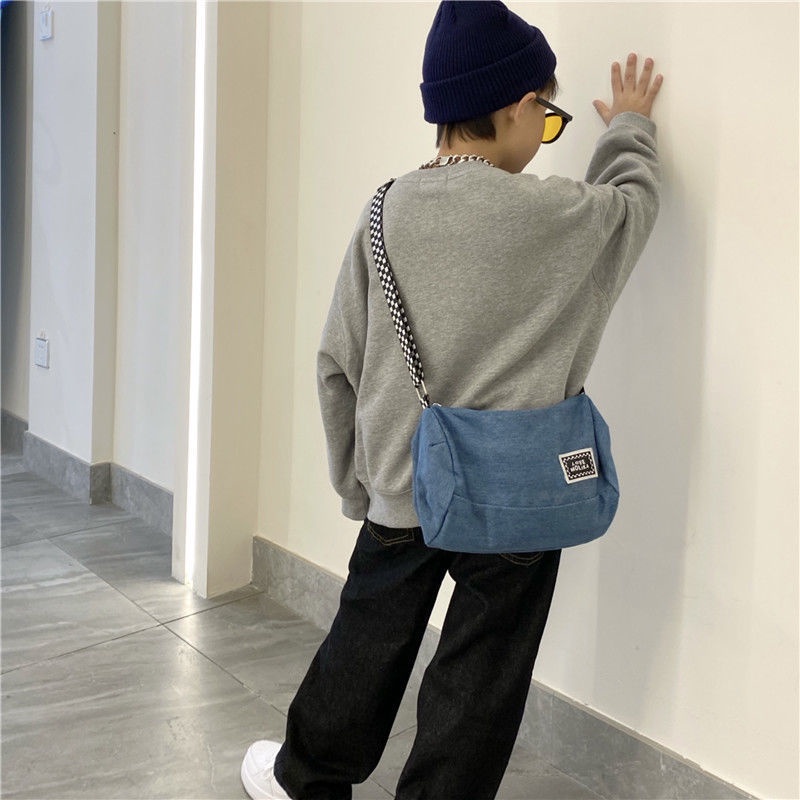 Túi Đeo Chéo Vai Bằng Vải Canvas Phong Cách Hàn Quốc Mới Dành Cho Bé Trai