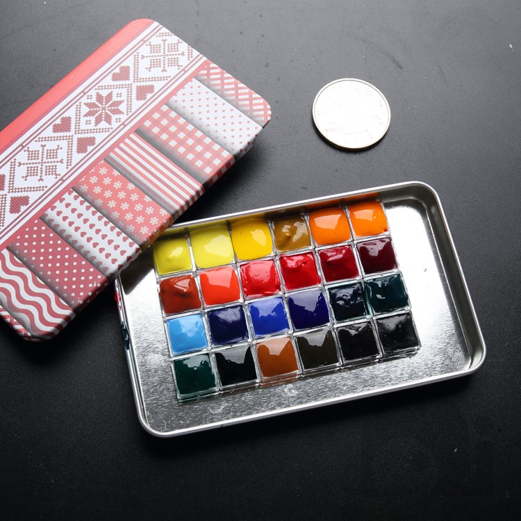 Pocket màu nước White Nights set mini 24 màu dung tích 0.5ml