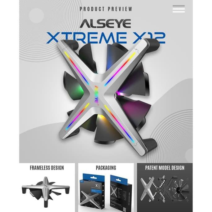 Quạt Alseye Xtreme X12 Gắn Đèn Led - Màu Đen 1512 | BigBuy360 - bigbuy360.vn
