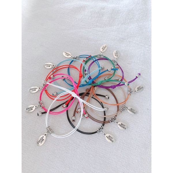 Vòng tay tình bạn bestfriend dây gút free size đeo cặp đeo nhóm đều được