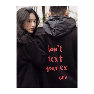 Áo hoodie seegudinallthings Don’t text your ex/ Black