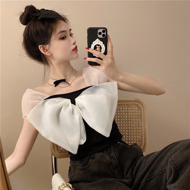 COZOK Áo Tank Top Không Tay Đính Nơ Lớn