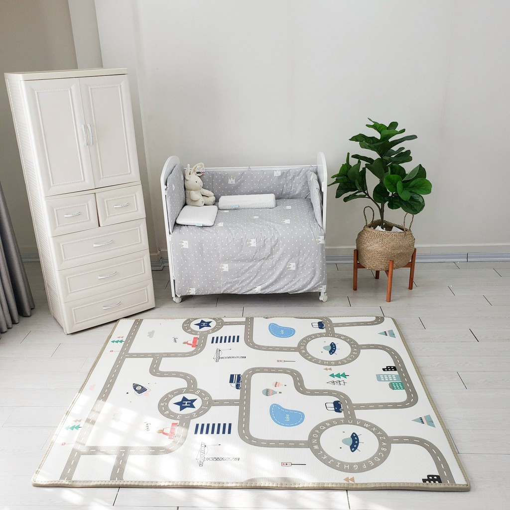 Thảm  Chơi cho bé Umoo xốp XPE - Dày 1,5cm, Cuộn Tròn, Không Mùi, Không Thấm Nước