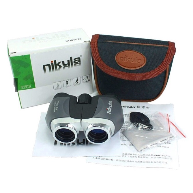 Ống nhòm Nhật 2 mắt Nikula 10x22 - 6.1 độ cao cấp, siêu nét, dùng đi du lịch, phượt, leo núi,...9