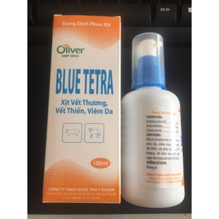 Chai xịt giúp vết thương Blue Tetra mau lành dùng cho gia súc 100ml