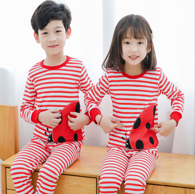 Children's pajamas, cotton clothes, cartoon boys and girls home clothes