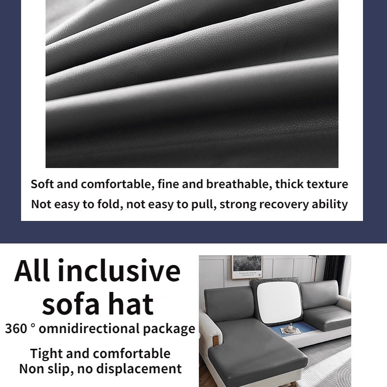 Vỏ bọc ghế sofa hình chữ L bằng da PU chống thấm nước 1/2/3/4 chỗ ngồi