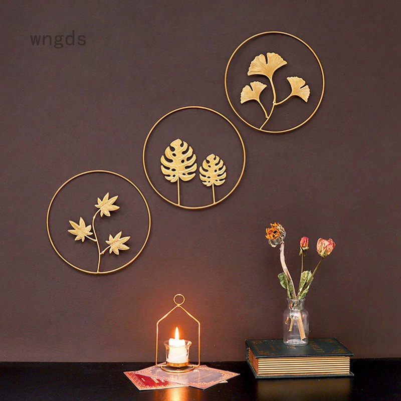 Home Decoration Ginkgo Leaf Wall Decoration Living Room Iron Gold Three-dimensional Wall Hanging Decorative Painting