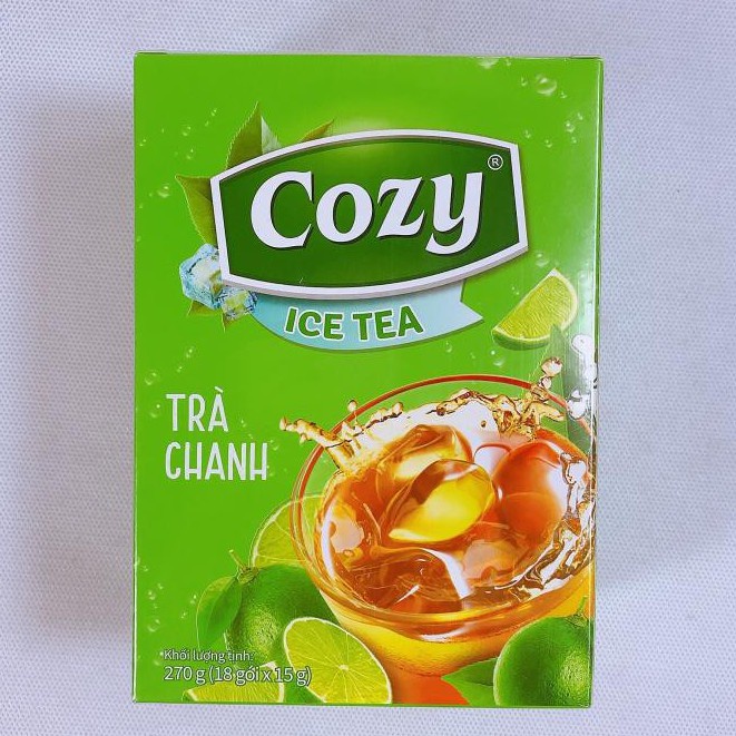 Trà Đào/ Trà Chanh/ Trà Sữa Matcha Cozy Ice Tea 270g (18 Gói)