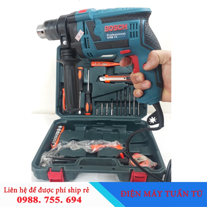 Bộ Máy khoan bê tông Bosch Đức 910W Gồm máy và phụ kiện