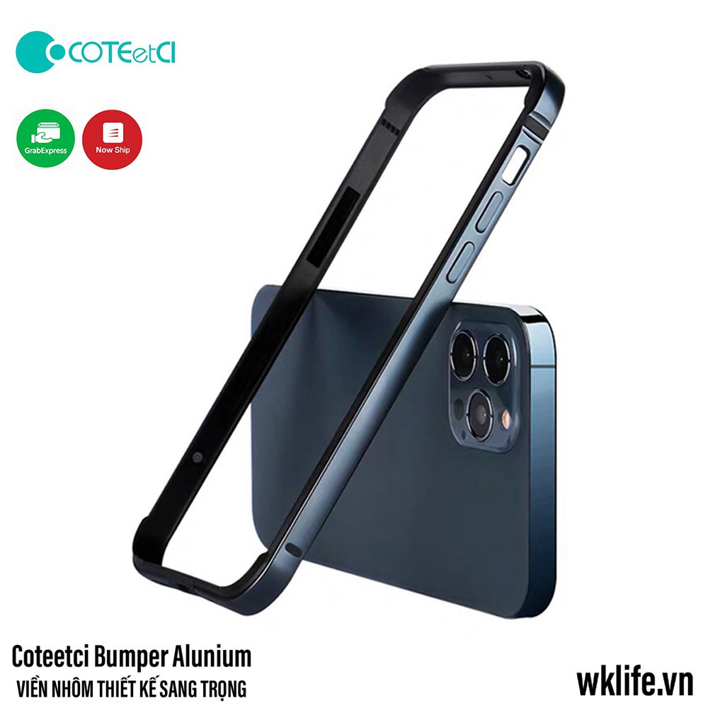 ốp lưng iphone 11 Ốp Viền Nhôm iPhone 12 Pro Max Coteetci Bumper Alunium Hàng Chính Hãng