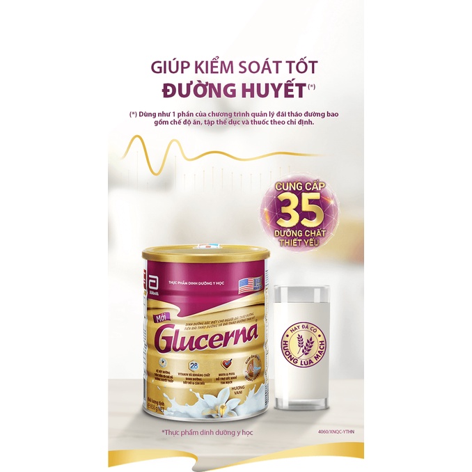 Sữa bột Abbott Glucerna 850g cho người tiểu đường