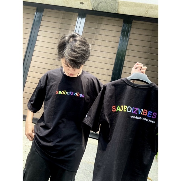 áo thun Sadboiz tay lỡ 7 màu Nam Nữ Oversize Unisex conton