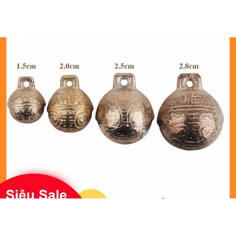 [ SALE 35%] Chuông Đồng Vàng Đeo Cổ Lục Lạc Cho Chó Mèo - Size nhỏ 1.5cm