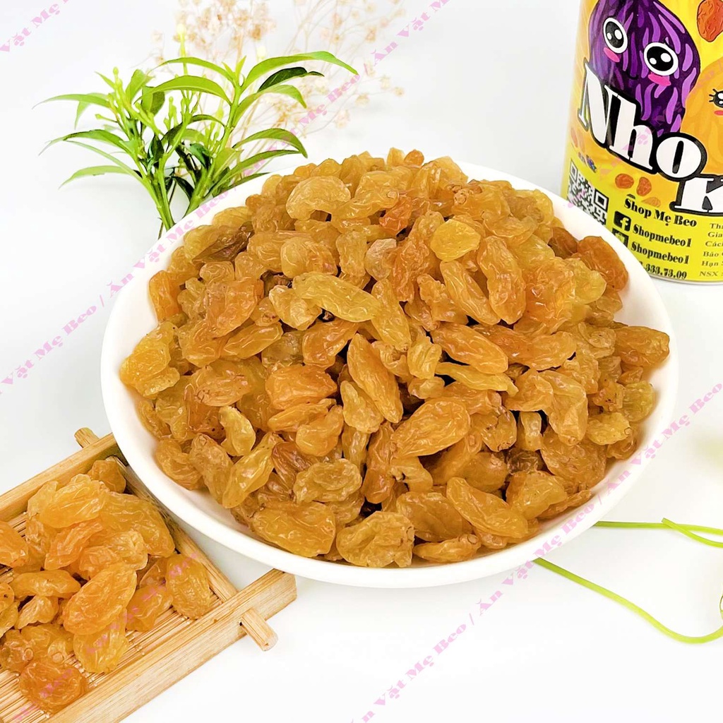 Nho khô vàng sấy không đường 500Gr cực ngon