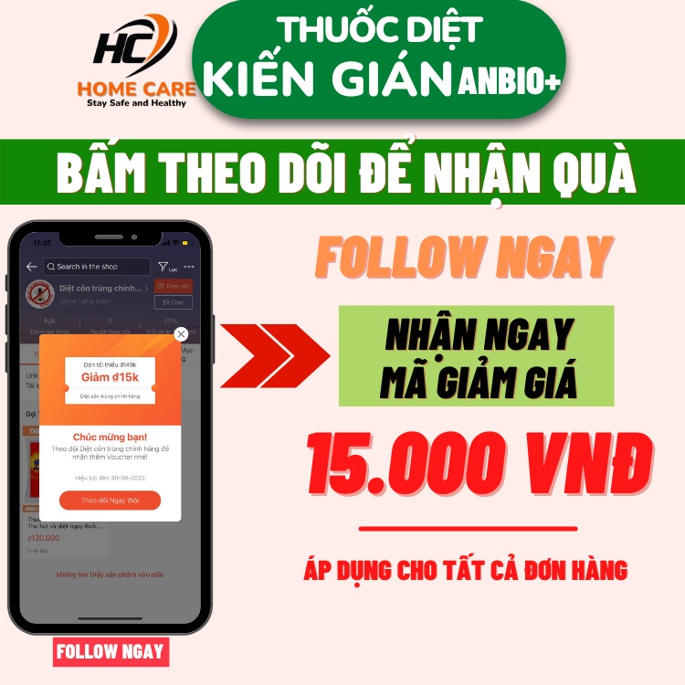 Thuốc Diệt Kiến - Diệt Gián Sinh Học ANBIO+ Hiệu Quả Cao An Toàn Cho Người Dùng Và Vật Nuôi - Home Care