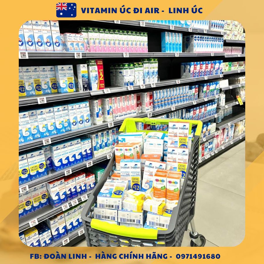 Xịt muối biển Sterimar cá heo 100ml, Xịt mũi cá heo màu cam và vàng cho trẻ sơ sinh Sterimar, Hàng chuẩn Pháp, Date Xa