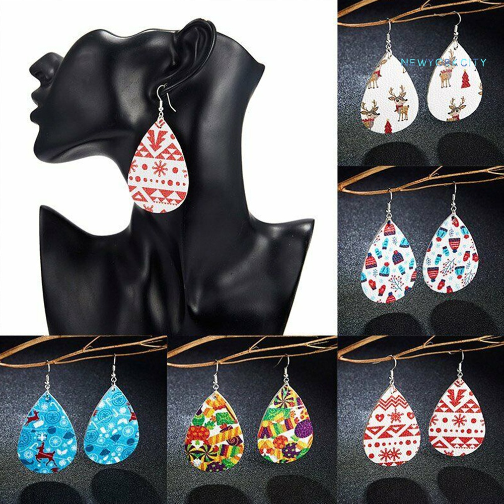 Khuyên Tai Hình Hoa Tuyết Tuần Lộc Giáng Sinh Đáng Yêu