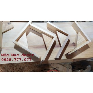 Set 2 chân đỡ kệ, giá chữ L bằng gỗ