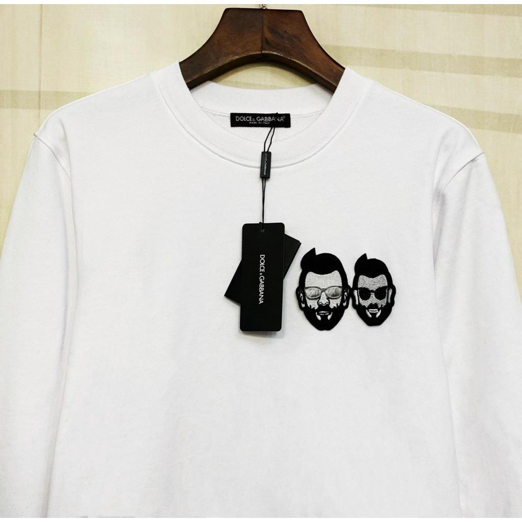 Áo sweater cotton tay dài thêu họa tiết thời trang D0LCE & GABBA 2021