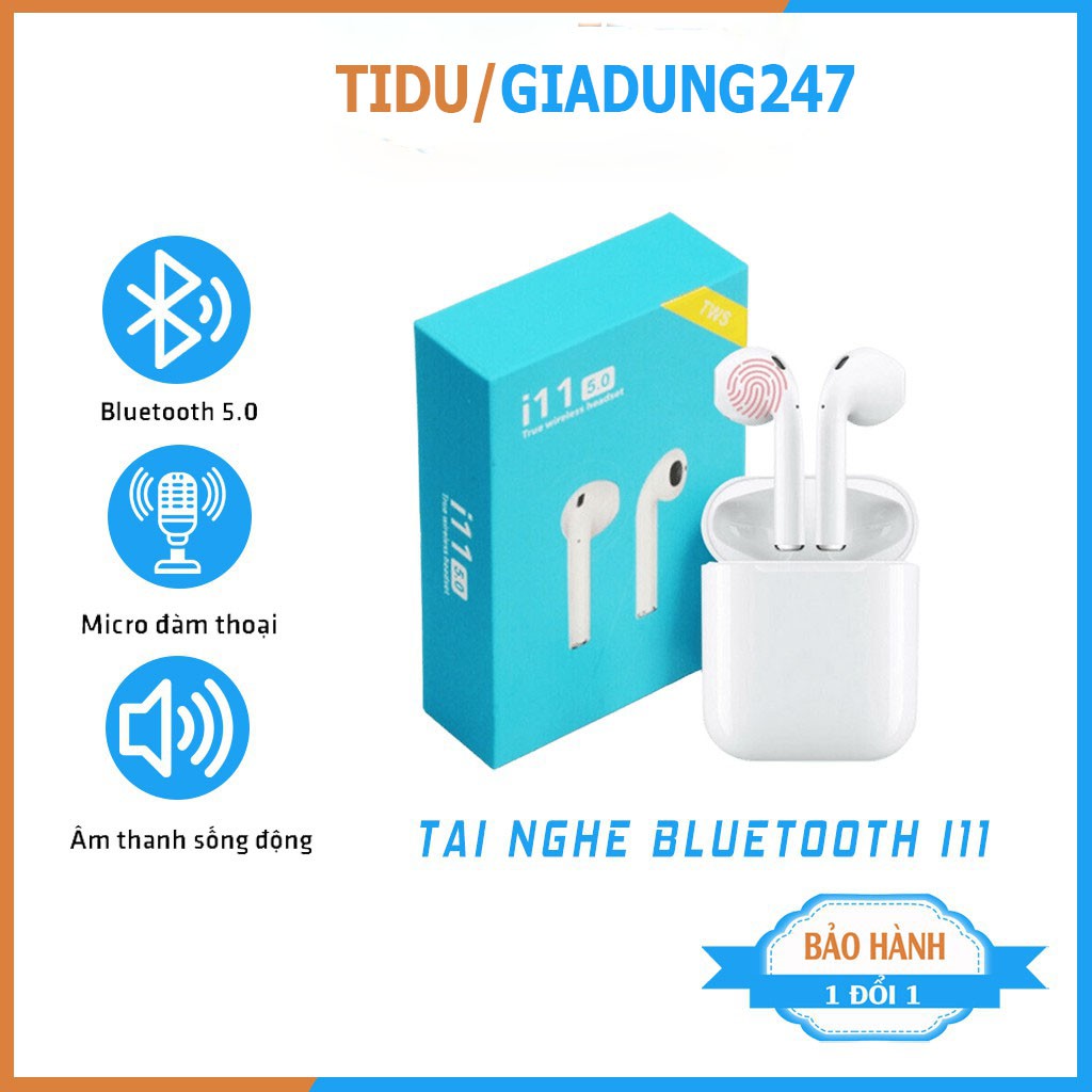 Tai Nghe Không Dây i11S Mini Tích Hợp Cảm Biến Vân Tay