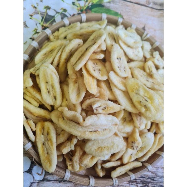 500g Chuối Sấy Giòn nguyên Miếng Hàng Xuất Khẩu, Không Chát 💥FREESHIP💥 Loại 1