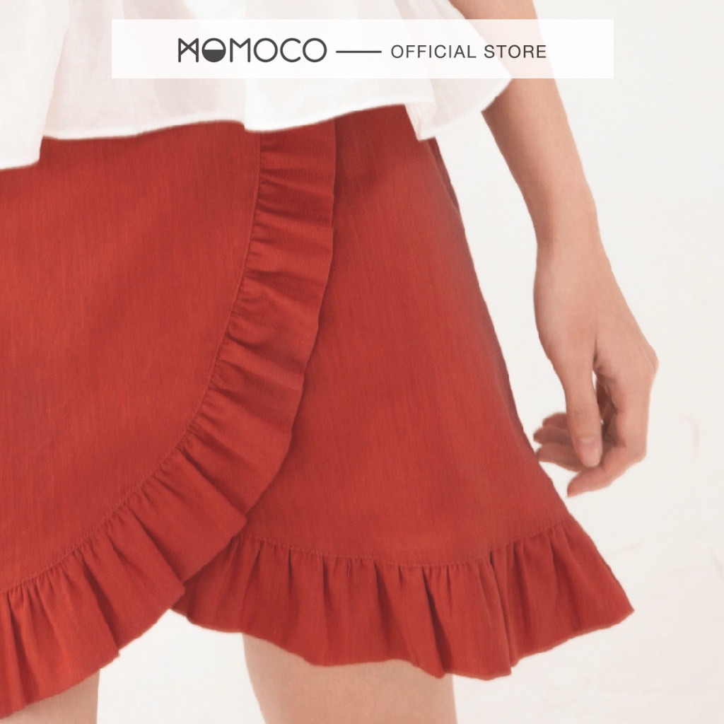 Chân Váy Mini MOMOCO Bèo Vạt Chéo Chất Tuýt Si Mềm Mại M2287