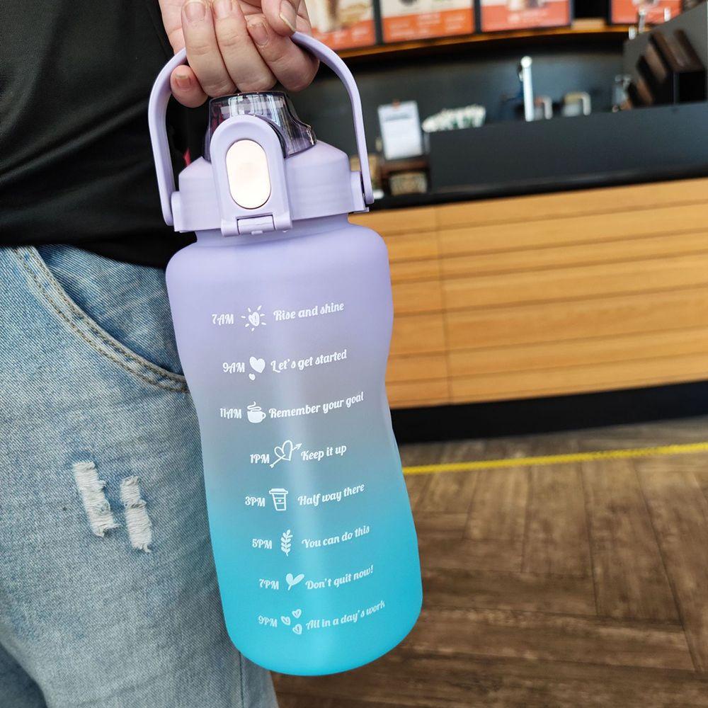 KUNHEV Bình Nước Thể Thao Bằng Nhựa Dung Tích Lớn 2000ml Màu Gradient