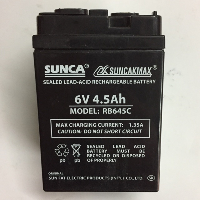 Ắc quy SUNCA 6V 4.5Ah