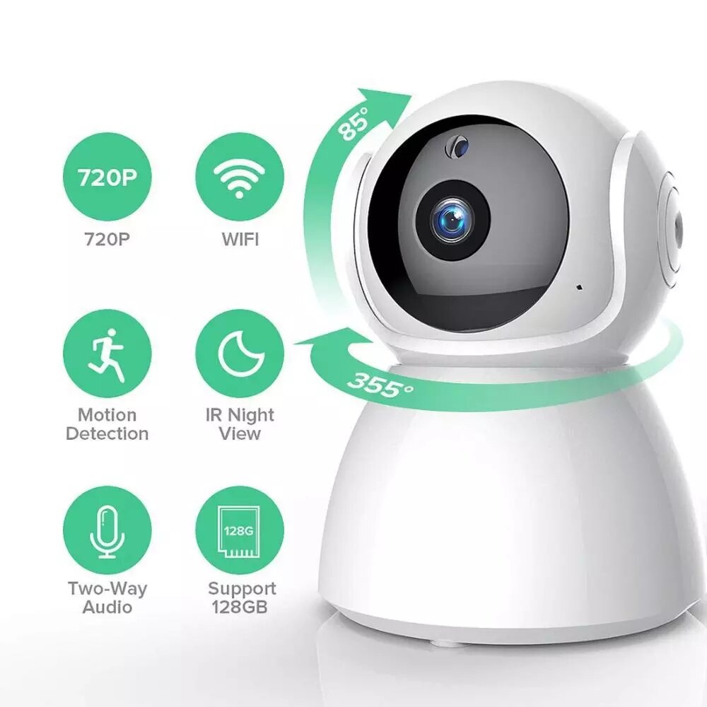 Camera Wifi IP, Camera Chống Trộm V380 Full HD 1080p Có Hồng Ngoại Đàm Thoại 2 Chiều Giám Sát Ngày Đêm