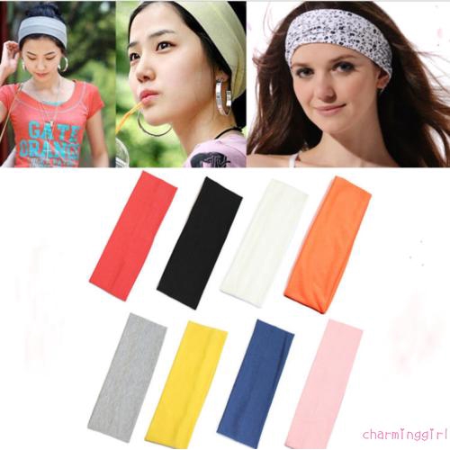 Băng đô thể thao màu trơn thời trang cho nữ